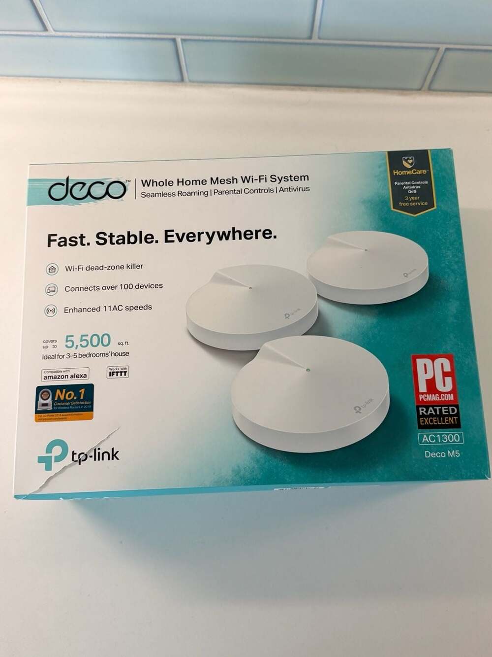 TP-Link Deco M5 AC1300 Whole Home Mesh Wi-Fi System (3-Pack)